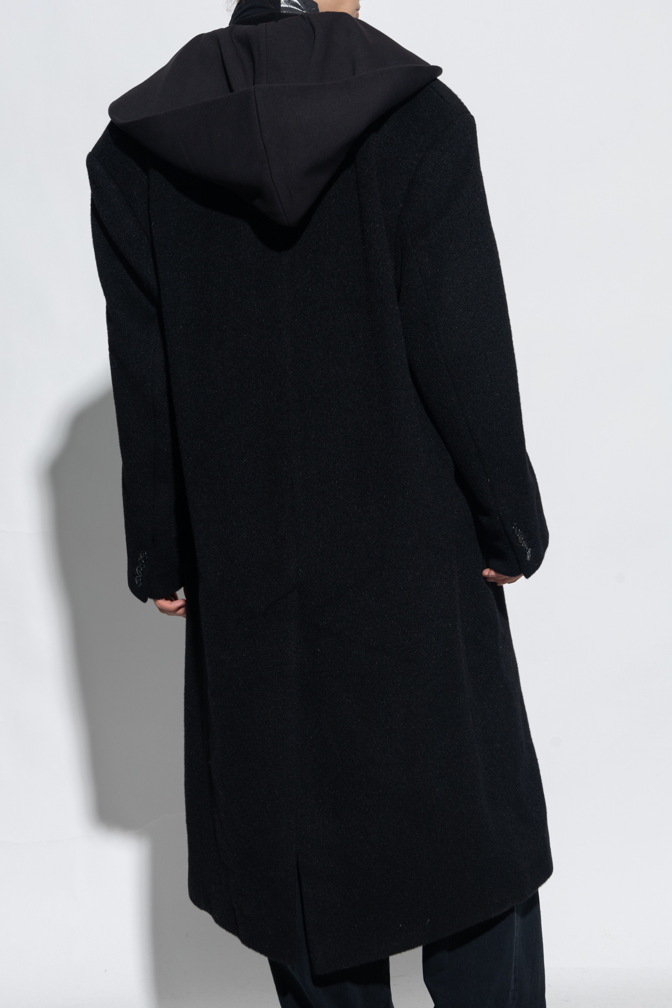 Black Wool coat MM6 Maison Margiela - SchaferandweinerShops GB